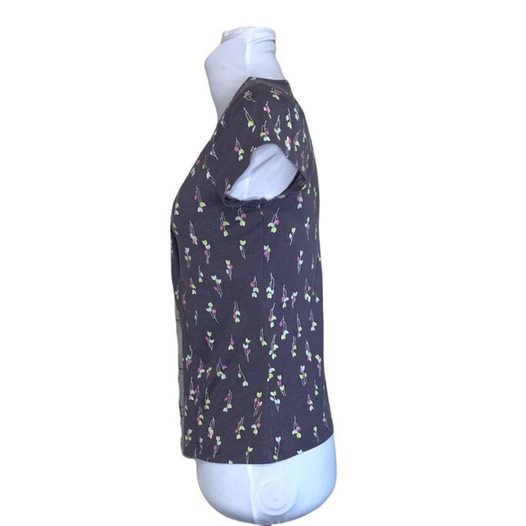 BODEN V-Neck Knot Top US size 4 Taupe/Gray, Pink, Kelly green - Picture 3 of 7